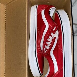 Red and White VANS